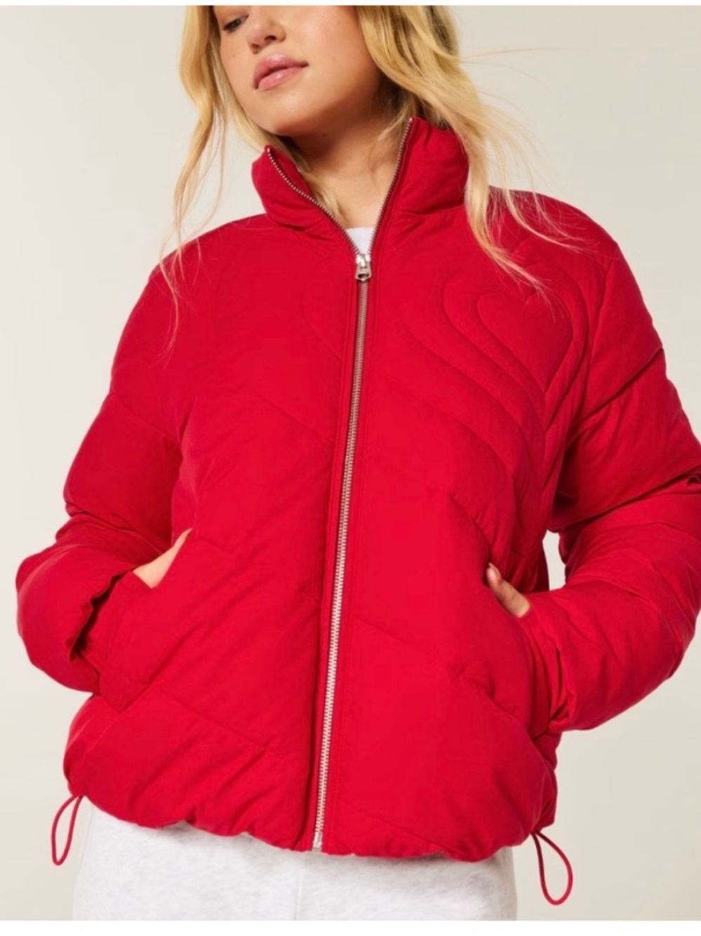 Hollister Quilted heart Puffer Jacket